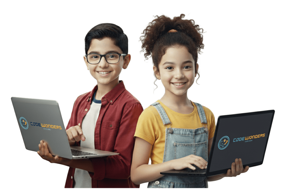 شعار أكاديمية Code Wonders للبرمجة
